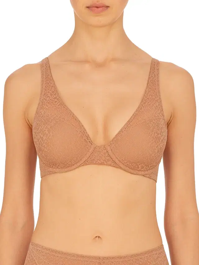 Natori Women's Pretty Smooth Lace T-Shirt Bra - Buff