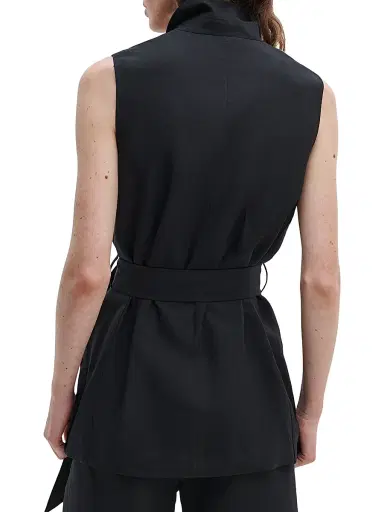 rag & bone Women's Mandi Belted Tailored Vest - Black - Size XL | Thumbnail 5