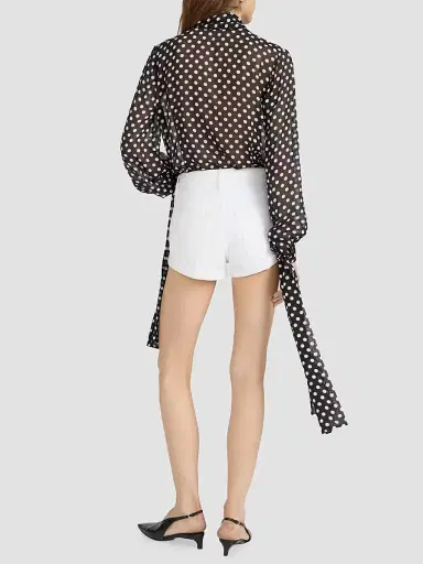 Frame Women's The Nouvelle Polka Dot Silk Blouse - Black Multi - Size XL | Thumbnail 2 Frame Women's The Nouvelle Polka Dot Silk Blouse - Black Multi - Size XL | Thumbnail 2
