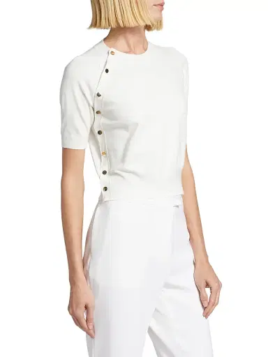 Altuzarra Women's Mini Minimoto Knit Crop Sweater - Natural White - Size XL | Thumbnail 4 Altuzarra Women's Mini Minimoto Knit Crop Sweater - Natural White - Size XL | Thumbnail 4