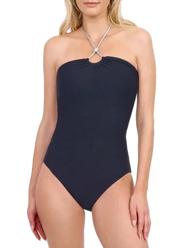 Gottex Swimwear Women's Harbourside Knotted Bandeau Halter One-Piece Swimsuit - Black - Size 18 | Thumbnail 1 Gottex Swimwear Women's Harbourside Knotted Bandeau Halter One-Piece Swimsuit - Black - Size 18 | Thumbnail 1
