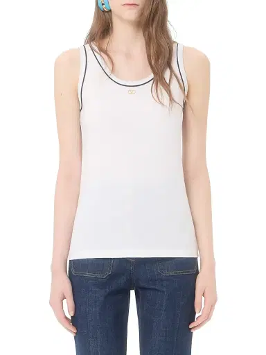 Valentino Garavani Women's Cotton Jersey Top - White - Size XL | Thumbnail 3 Valentino Garavani Women's Cotton Jersey Top - White - Size XL | Thumbnail 3
