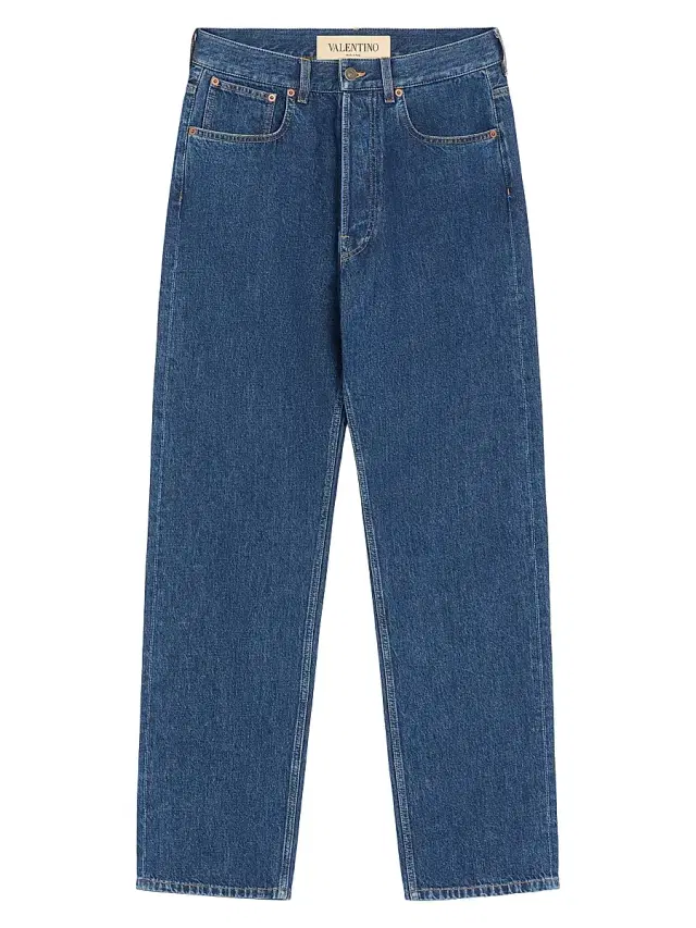 Valentino Garavani Men's Denim Jeans With VGold - Denim