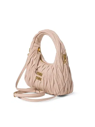 Miu Miu Women's Wander Matelassé Nappa Leather Hobo Bag | Thumbnail 3 Miu Miu Women's Wander Matelassé Nappa Leather Hobo Bag | Thumbnail 3
