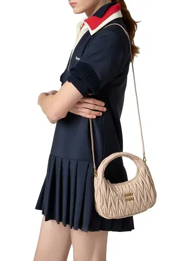 Miu Miu Women's Wander Matelassé Nappa Leather Hobo Bag | Thumbnail 7 Miu Miu Women's Wander Matelassé Nappa Leather Hobo Bag | Thumbnail 7