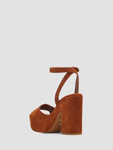 Pollini Women's 110MM Suede Platform Sandals - Hide - Size 11 | Thumbnail 4 Pollini Women's 110MM Suede Platform Sandals - Hide - Size 11 | Thumbnail 4