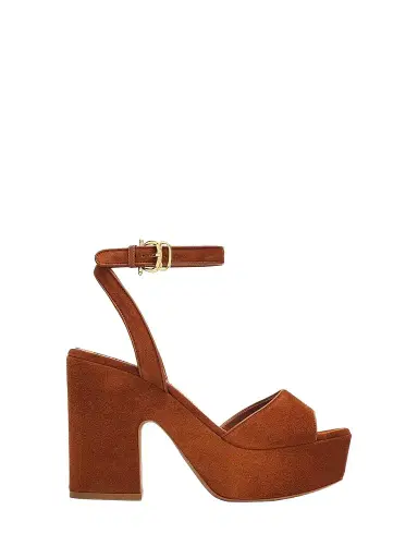 Pollini Women's 110MM Suede Platform Sandals - Hide - Size 11 | Thumbnail 1 Pollini Women's 110MM Suede Platform Sandals - Hide - Size 11 | Thumbnail 1