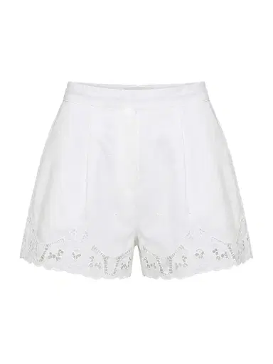 NICHOLAS Women's Irma Lace-Trim Cotton Shorts - | Thumbnail 1 NICHOLAS Women's Irma Lace-Trim Cotton Shorts - | Thumbnail 1