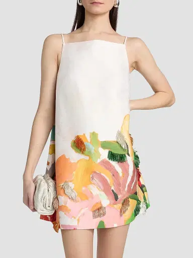 ACLER Women's Forever Young Java Bead-Embellished Printed Minidress - Mixed Floral - Size 12 | Thumbnail 3