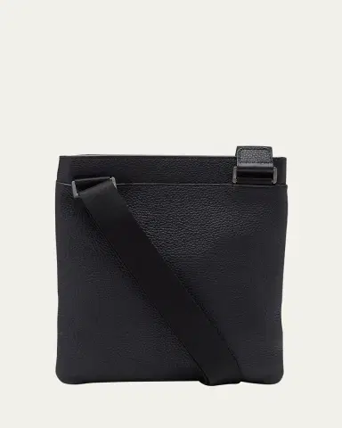 Ferragamo Men's Firenze Flat Leather Crossbody Bag | Thumbnail 2