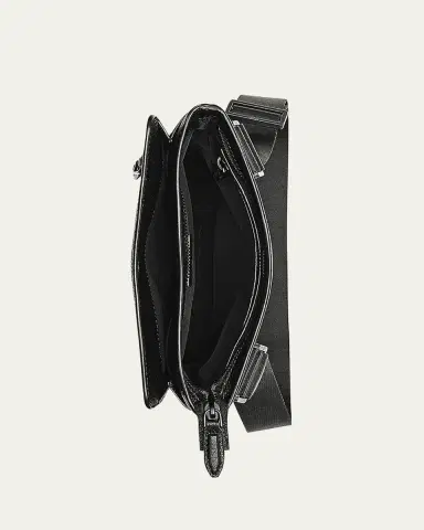 Ferragamo Men's Firenze Flat Leather Crossbody Bag | Thumbnail 3