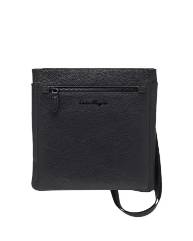 Ferragamo Men's Firenze Flat Leather Crossbody Bag | Thumbnail 1