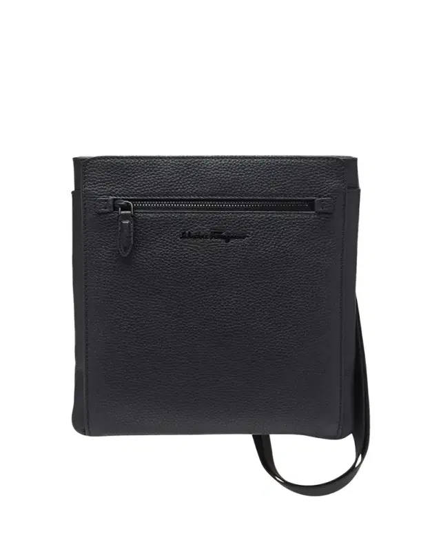 Ferragamo Men's Firenze Flat Leather Crossbody Bag