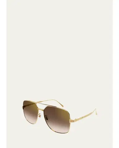 Cartier Rectangle Metal Aviator Sunglasses | Thumbnail 1 Cartier Rectangle Metal Aviator Sunglasses | Thumbnail 1