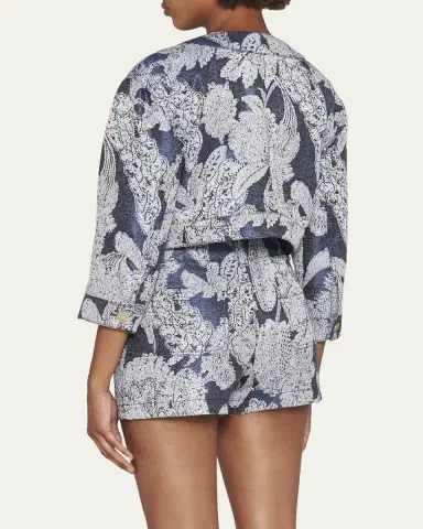 Giorgio Armani Paisley Crop Jacket | Thumbnail 3 Giorgio Armani Paisley Crop Jacket | Thumbnail 3