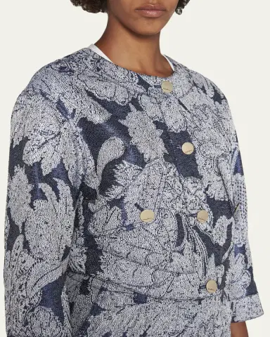 Giorgio Armani Paisley Crop Jacket | Thumbnail 5 Giorgio Armani Paisley Crop Jacket | Thumbnail 5
