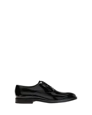 Brunello Cucinelli Men's Patent Leather Tuxedo Oxford Shoes | Thumbnail 1