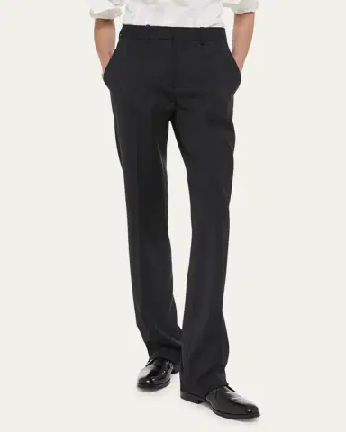 Helmut Lang Wool Flat Front Pants | Thumbnail 4