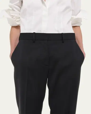 Helmut Lang Wool Flat Front Pants | Thumbnail 5
