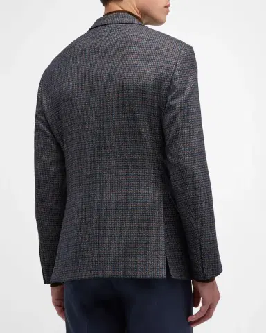 Giorgio Armani Men's Wool-Cashmere Plaid Sport Coat | Thumbnail 2 Giorgio Armani Men's Wool-Cashmere Plaid Sport Coat | Thumbnail 2