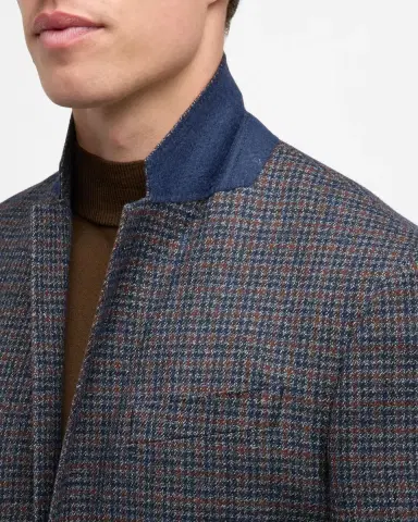 Giorgio Armani Men's Wool-Cashmere Plaid Sport Coat | Thumbnail 6 Giorgio Armani Men's Wool-Cashmere Plaid Sport Coat | Thumbnail 6