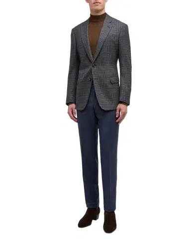 Giorgio Armani Men's Wool-Cashmere Plaid Sport Coat | Thumbnail 1 Giorgio Armani Men's Wool-Cashmere Plaid Sport Coat | Thumbnail 1
