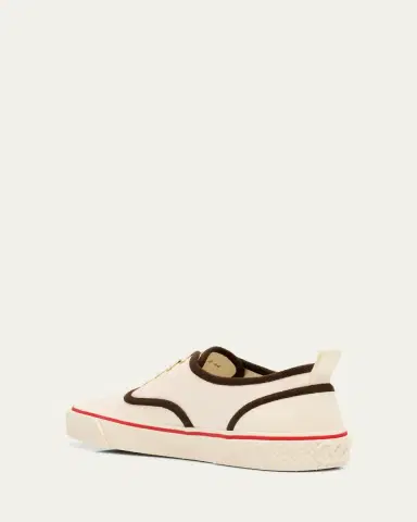 Valentino Garavani Men's Nojoke Canvas Leather VLogo Low-Top Sneakers | Thumbnail 2 Valentino Garavani Men's Nojoke Canvas Leather VLogo Low-Top Sneakers | Thumbnail 2