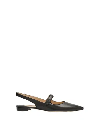 Manolo Blahnik Campari Leather Mary Jane Slingback Flats | Thumbnail 1 Manolo Blahnik Campari Leather Mary Jane Slingback Flats | Thumbnail 1