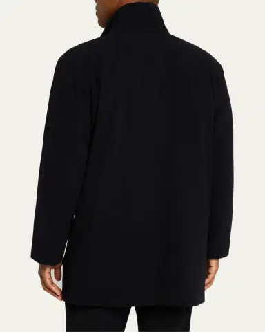 Giorgio Armani Men's Crepe Wool Topcoat | Thumbnail 3