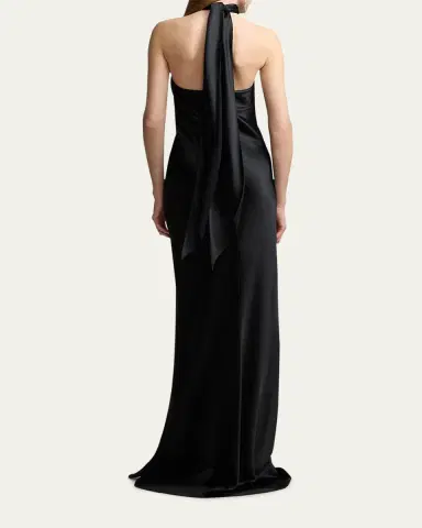 Ralph Lauren Collection Chilton Stretch Satin Evening Dress | Thumbnail 3