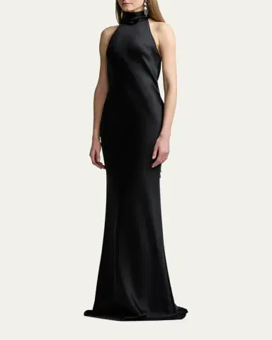 Ralph Lauren Collection Chilton Stretch Satin Evening Dress | Thumbnail 4