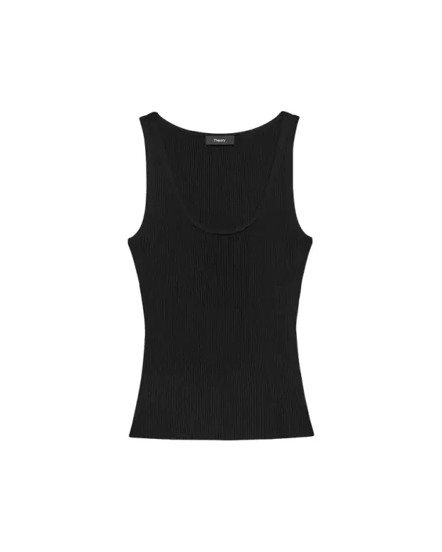 Scoop-Neck Ribbed Tank Top