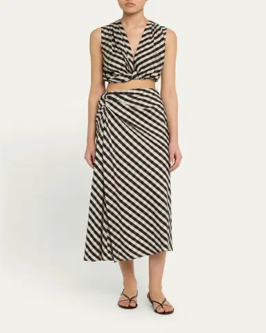 A.L.C. Jean Check Midi Skirt | Thumbnail 2