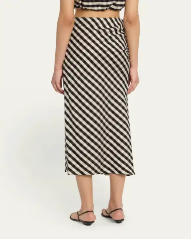 A.L.C. Jean Check Midi Skirt | Thumbnail 3