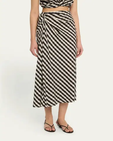 A.L.C. Jean Check Midi Skirt | Thumbnail 4