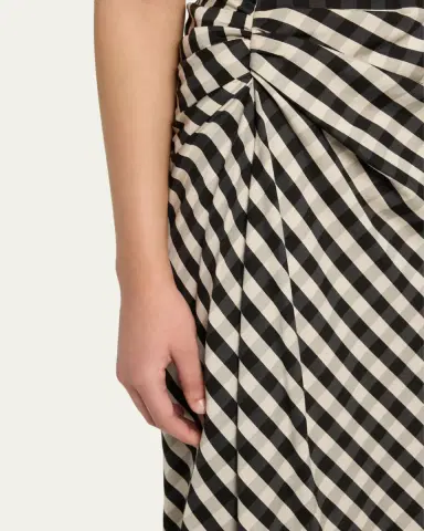 A.L.C. Jean Check Midi Skirt | Thumbnail 5