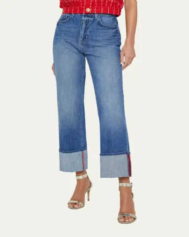 L'Agence Leighton Ultra High-Rise Cuffed Stovepipe Jeans | Thumbnail 4