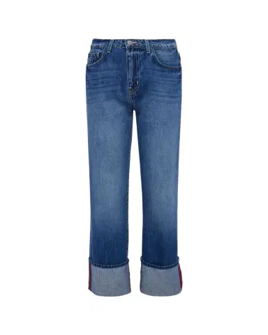L'Agence Leighton Ultra High-Rise Cuffed Stovepipe Jeans | Thumbnail 1