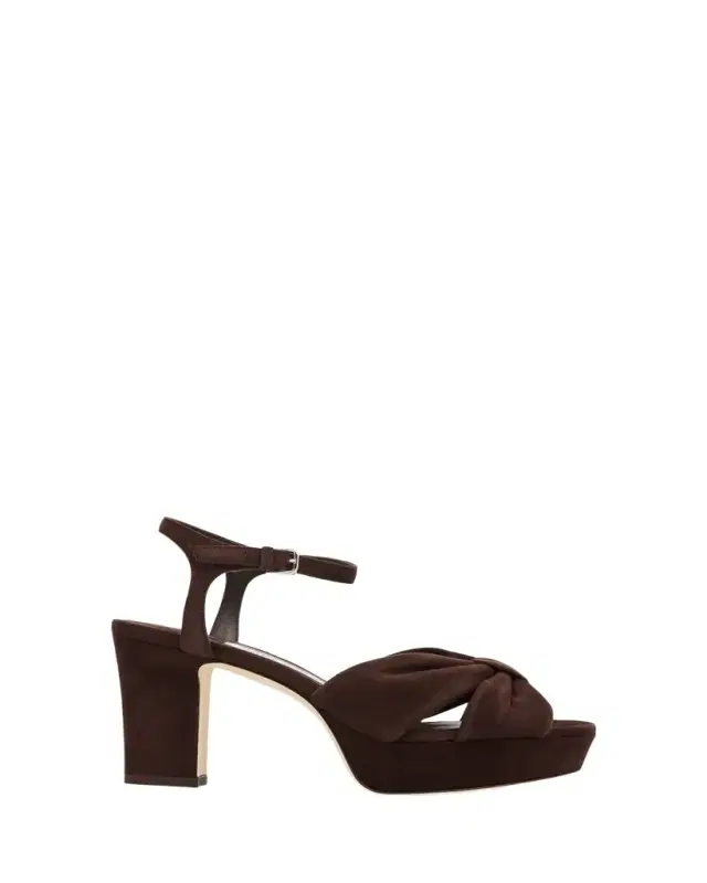 Jimmy Choo Heloise Suede Knot Platform Sandals