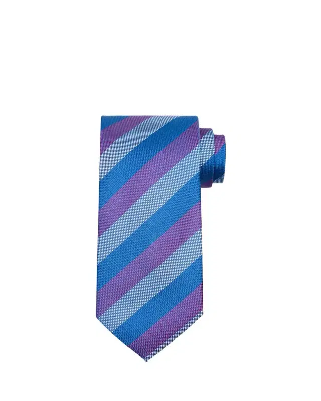 Men's Micro-Texture Diagonal Stripe Silk Tie