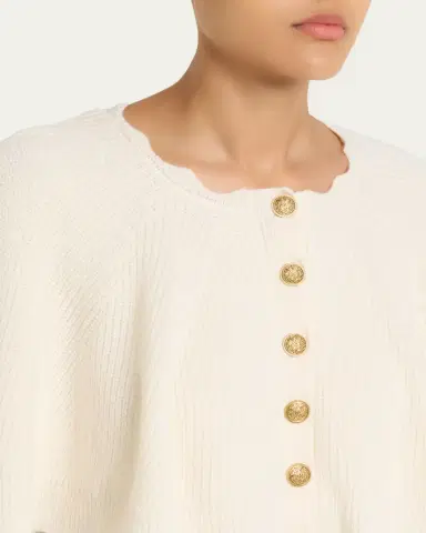 LoveShackFancy Daelyn Cashmere Cape Cardigan | Thumbnail 5 LoveShackFancy Daelyn Cashmere Cape Cardigan | Thumbnail 5