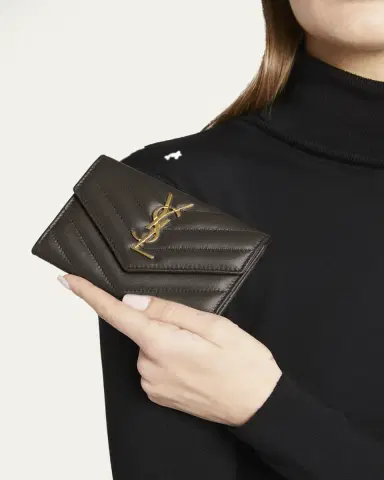 Saint Laurent YSL Monogram Small Flap Wallet in Smooth Leather | Thumbnail 2 Saint Laurent YSL Monogram Small Flap Wallet in Smooth Leather | Thumbnail 2