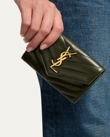 Saint Laurent YSL Monogram Small Flap Wallet in Smooth Leather | Thumbnail 6 Saint Laurent YSL Monogram Small Flap Wallet in Smooth Leather | Thumbnail 6