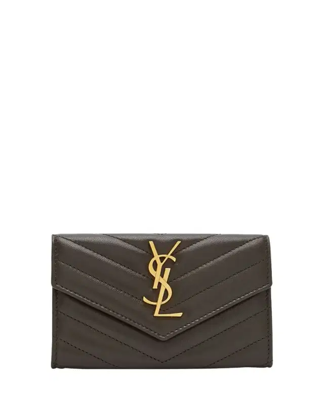 Saint Laurent YSL Monogram Small Flap Wallet in Smooth Leather