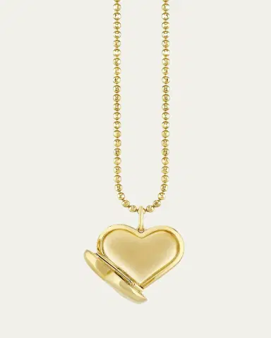 Sydney Evan 14K Icon Wallpaper Heart Locket Necklace | Thumbnail 2