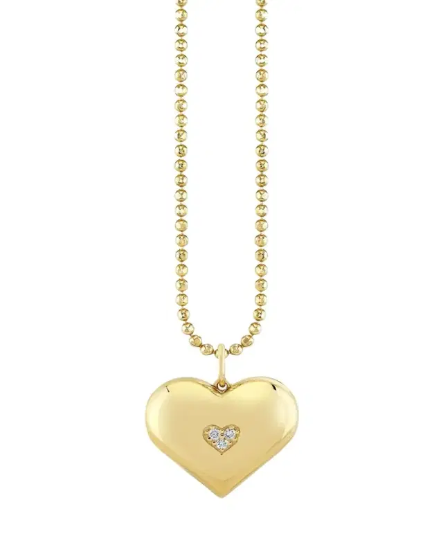 Sydney Evan 14K Icon Wallpaper Heart Locket Necklace