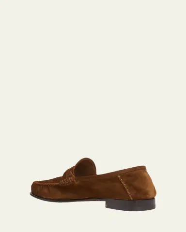 Tom Ford Men's Ripley Suede Twist-Strap Loafers | Thumbnail 8 Tom Ford Men's Ripley Suede Twist-Strap Loafers | Thumbnail 8