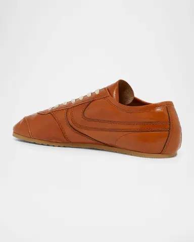 Dries Van Noten Men's Destin Mixed Leather Retro Sneakers | Thumbnail 3 Dries Van Noten Men's Destin Mixed Leather Retro Sneakers | Thumbnail 3