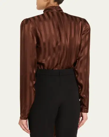 Ronny Kobo Poppins Draped Turtleneck Bodysuit | Thumbnail 3