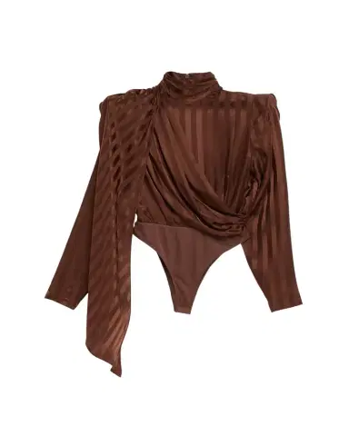 Ronny Kobo Poppins Draped Turtleneck Bodysuit | Thumbnail 1